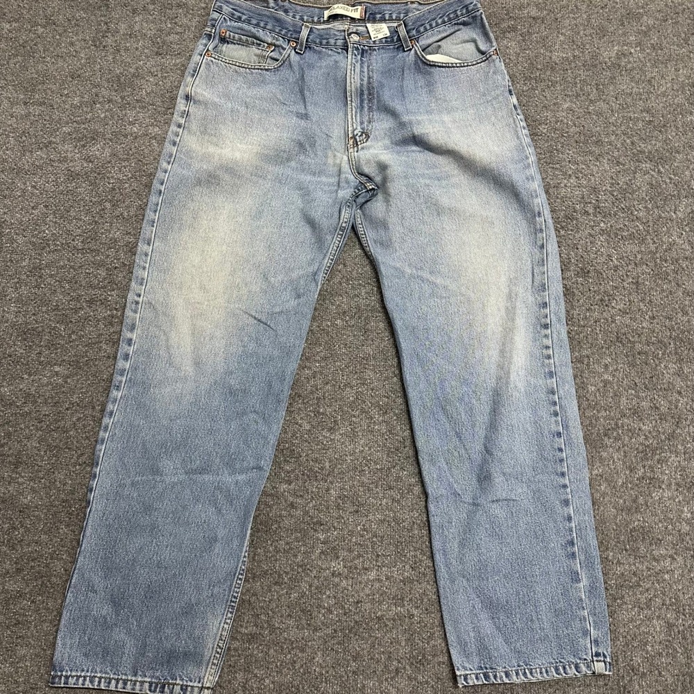 Levi's Jeans Mens Size 40 Light Wash 550 Relaxed Fit Tapered Leg Denim Pants